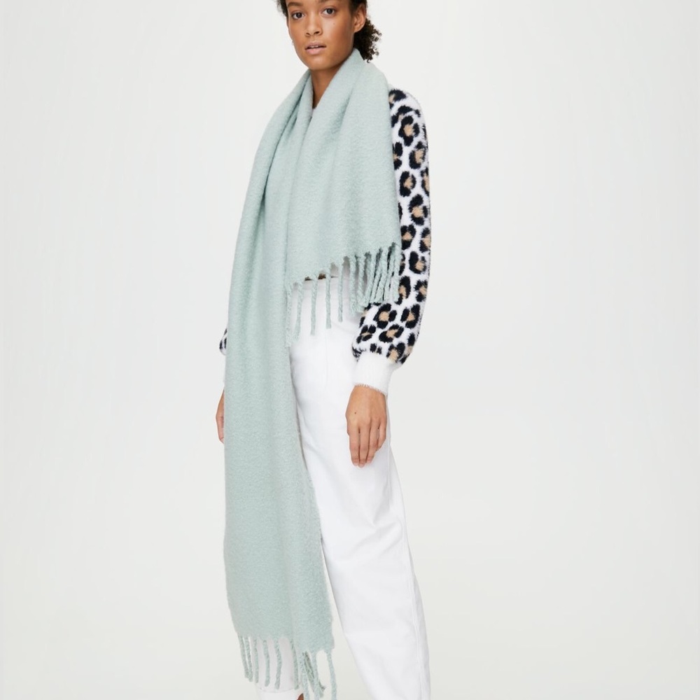 Aritzia Pink Main Character LAILA Fringe Scarf